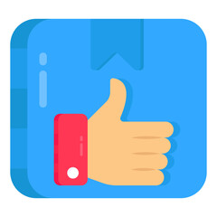 Sticker - Flat design icon of customer feedback

