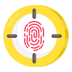 Wall Mural - Trendy design icon of fingerprint scan 

