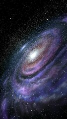 Wall Mural - spiral galaxy, zooming animation of milky way