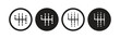 Transmission car icon set, Gearbox vector icon Collection, Car gear symbol, Transmission manual sign