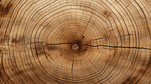 Old Wooden Tree Cut Surface. - Rough Texture Of Tree Rings.