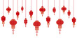 Illustration red and gold chinese lanterns vector	