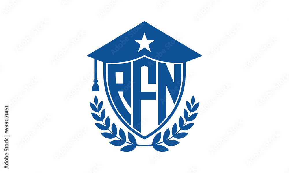AFN three letter iconic academic logo design vector template. monogram ...