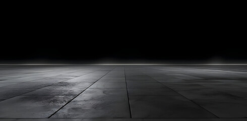 Poster - Rough textured surface with cracks in the grey concrete floor . Texture or background.