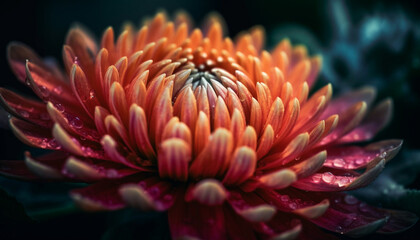 Wall Mural - Vibrant pink lotus flower blossoms in a tropical aquatic pond generated by AI