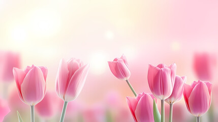  Tulip flowers in Valentine's Day background, decorative flower background pattern, PPT background