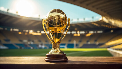 football championship gold cup at the stadium celebrations
