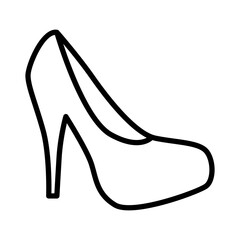 Wall Mural - high heels line logo icon vector image