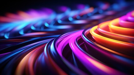 Wall Mural - futuristic, background, technology, abstract, network, line, light, connection, communication, future. hi-end image background abstract wave red, blue light for technology banner generate via AI.