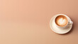 Cup of coffee in solid color background