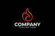 phoenix with fire shape gradient logo design for professional business company