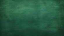 Old Green Chalkboard Texture Background, Closeup Of Green Grunge Textured Background With Scratches And Scuffs