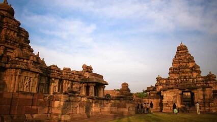 Wall Mural - View of Virupaksha temple and Mallikarjuna temple at Pattadakal temple complex, Karnataka, India.