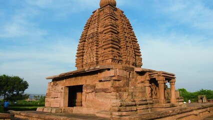 Wall Mural - Cinematic view of ancient Galaganatha temple(Unesco world heritage site) at Pattadakal,Karnataka,India.