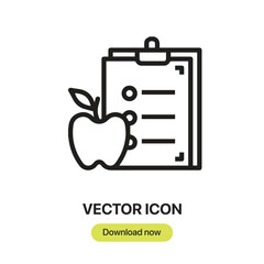 Poster - Diet icon vector. Linear-style sign for mobile concept and web design. Diet symbol illustration. Pixel vector graphics - Vector.
