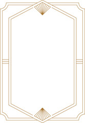 Wall Mural - Art deco frame. Vintage linear border. Retro design template for wedding invitations, menus, leaflets and greeting cards.