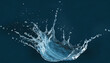 splashes of water on a dark blue background 3d rendering