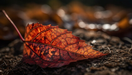 Wall Mural - Vibrant autumn foliage showcases nature beauty in a colorful forest generated by AI