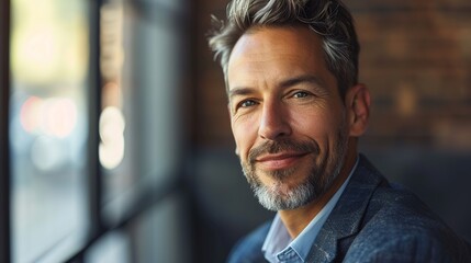 Canvas Print - Handsome smiling confident businessman portrait