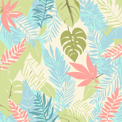 seamless pattern with leaves