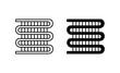 Condenser coil icon set. vector illustration