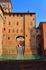 Wall Mural - view of the historic Estense Castle of medieval origin located in Ferrara, Emilia Romagna, Italy