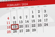 Calendar 2024, deadline, day, month, page, organizer, date, February, monday, number 19