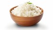 Bowl of rice on a white background isolated PNG isolated on white background, - Created using AI Generative Technology