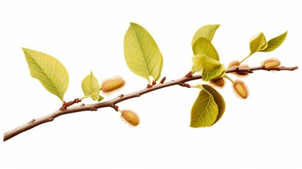 Sticker - Common hazel bush isolated on white background isolated on white background, - Created using AI Generative Technology