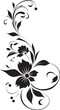 © BABBAN - Intricate Floral Etchings Hand Rendered Vector Icon Sleek Noir Botanicals Hand Drawn Black Logo Design