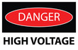 High Voltage sign | high voltage black sign | triangle sign