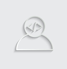 programming coding icon vector Programmer, coder icon, software sign
