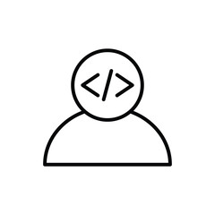 programming coding icon vector Programmer, coder icon, software sign