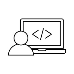 programming coding icon vector Programmer, coder icon, software sign