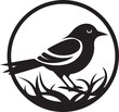 Aviary Maven Black Bird Nest Icon Nest Weaver Vector Icon Design
