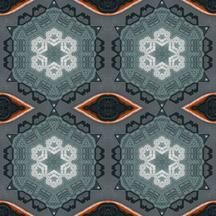 Aufkleber - Vintage style seamless pattern background.