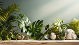 Fototapeta Pokój dzieciecy - Freshness of nature indoors green plant, palm tree, orchid generated by AI