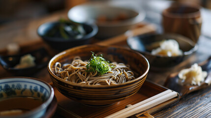 Canvas Print - Japanese soba noodles set