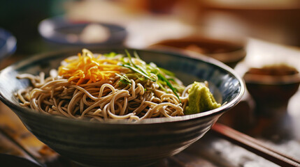 Canvas Print - Japanese soba noodles 