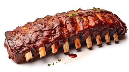 Wall Mural - hot rib barbecue isolated