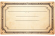 © Degimages - Blank vintage college certificates. Student border template.