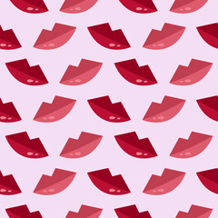 Sticker - seamless pattern with lips