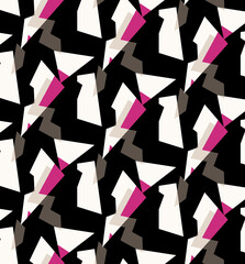 Canvas Print - Seamless geometric pattern, sportive print.	