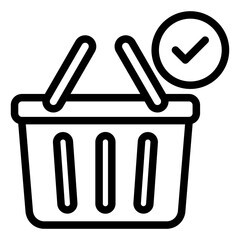 Wall Mural - Shopping basket icon