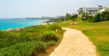 Wall Mural - views of ayia napa in cyprus for background