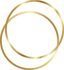 Wall Mural - Gold circle frame. Luxury, geometric