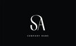 SA, AS, S, A Abstract Letters Logo Monogram