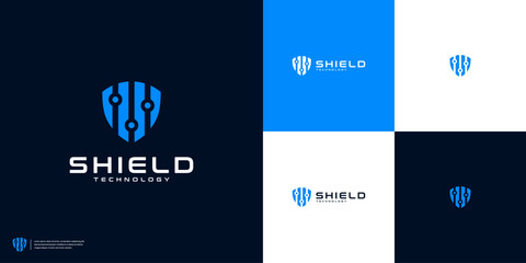 security logo technology, shield logo design inspiration