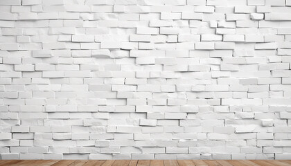  Abstract modern design with white brick wall backdrop generated by AI