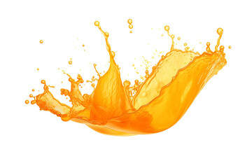 Sticker - Orange juice splashing isolated on transparent background. PNG